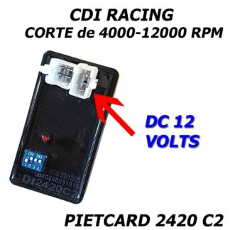 CDI para motos de competición corte RPM programable pietcard 2420 C2 12 volts digital