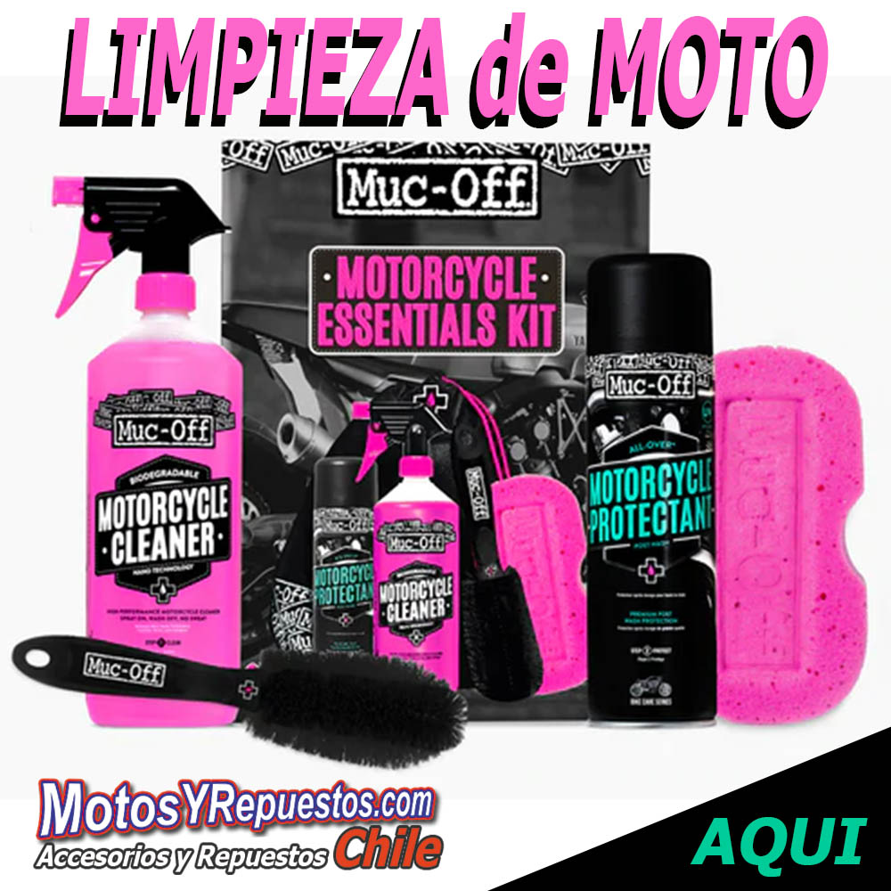 Tenemos productos para hacer limpieza y mantenimiento de tu moto MUC OFF en chile a la venta