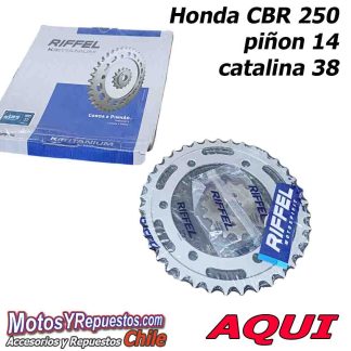 KIT Catalina 38 y Piñon 14 Honda CBR 250 modelos de los nuevos RIFFEL 71171