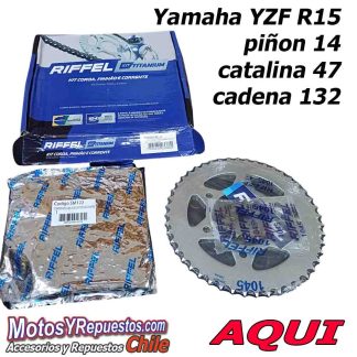 Tenemos el kit para hacer cambio de la transmision de tu moto yamaha yzf r 15 en chile